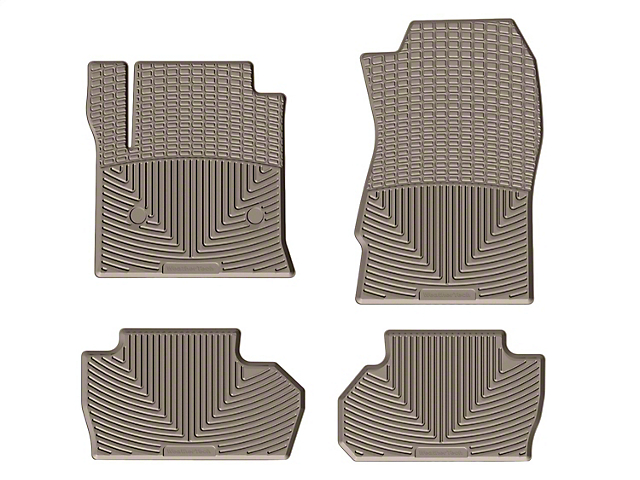 Weathertech All-Weather Front and Rear Rubber Floor Mats; Tan (15-19 Sierra 2500 HD Double Cab)