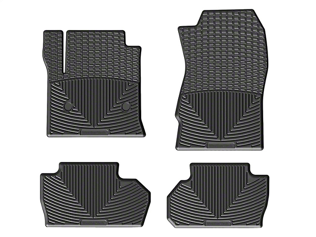 Weathertech All-Weather Front and Rear Rubber Floor Mats; Black (15-19 Sierra 2500 HD Double Cab)