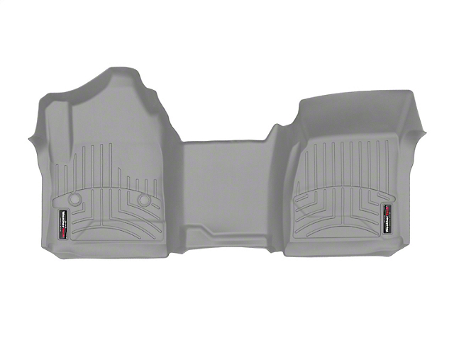 Weathertech DigitalFit Front Over the Hump Floor Liner; Gray (15-19 Sierra 2500 HD Regular Cab)