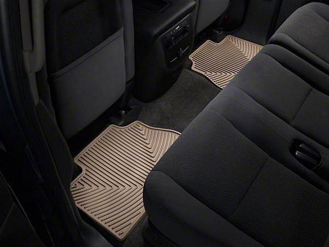 Weathertech All-Weather Rear Rubber Floor Mats; Tan (07-14 Sierra 2500 HD Extended Cab, Crew Cab)