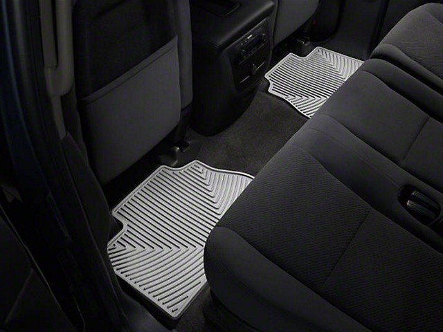 Weathertech All-Weather Rear Rubber Floor Mats; Gray (07-14 Sierra 2500 HD Extended Cab, Crew Cab)