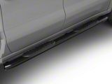 Barricade 5-Inch Oval Bent End Side Step Bars; Black (20-26 Silverado 2500 HD Crew Cab)