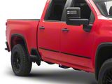 Chrome Delete Body Side Moldings; Gloss Black (15-24 Silverado 2500 HD)