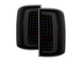 LED Tail Lights; Black Housing; Smoked Lens (15-19 Silverado 3500 HD)