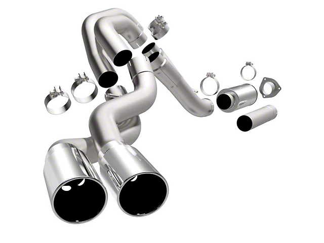 Magnaflow 4-Inch Performance DPF Series Dual Exhaust System with Polished Tips; Same Side Exit (07-10 6.6L Sierra 2500 HD)