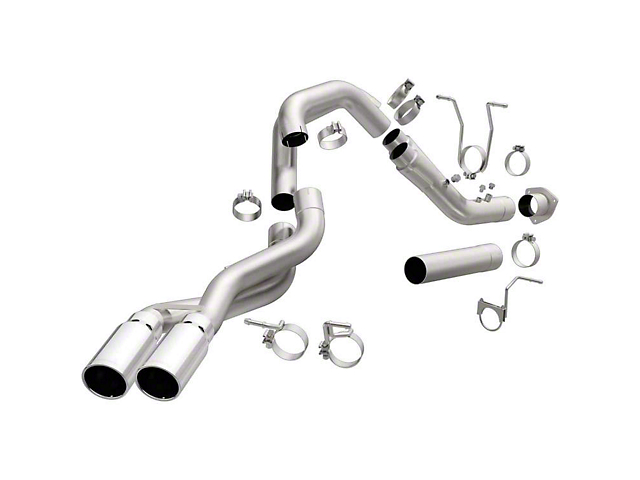 Magnaflow 4-Inch PRO DPF Series Dual Exhaust System with Polished Tips; Same Side Exit (11-19 6.6L Sierra 2500 HD)
