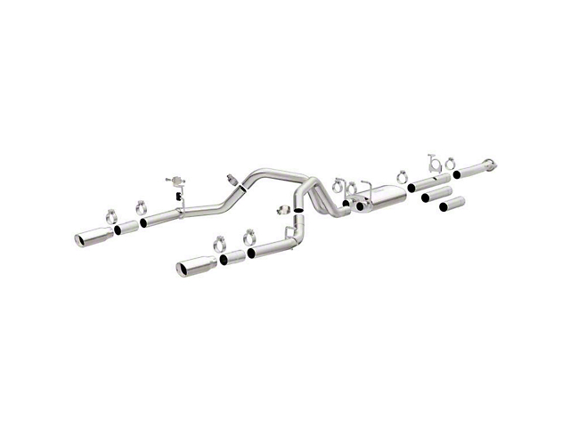 Magnaflow 3.50-Inch Street Series Dual Exhaust System with Polished Tips; Rear Exit (11-19 6.0L Sierra 2500 HD)