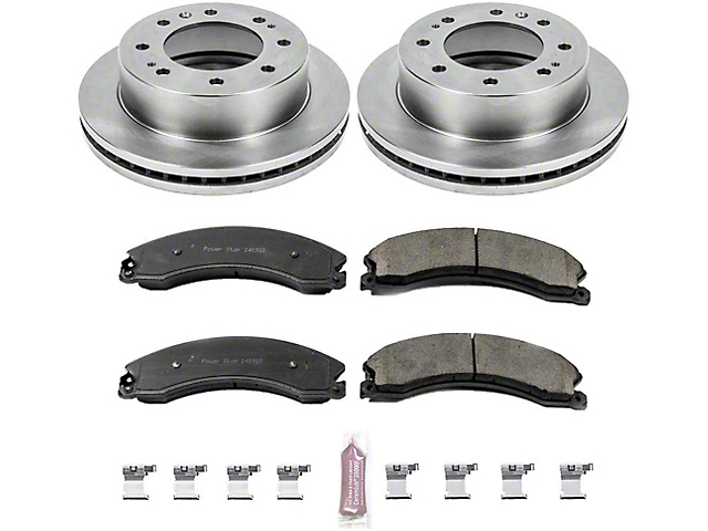 PowerStop OE Replacement 8-Lug Brake Rotor and Pad Kit; Front (12-19 Sierra 2500 HD)