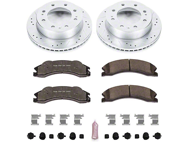 PowerStop Z36 Extreme Truck and Tow 8-Lug Brake Rotor and Pad Kit; Front (2011 Sierra 2500 HD)