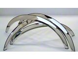 Long Style Fender Trim; Wide Width; Polished (14-18 Silverado 1500 w/o OE Fender Flares)