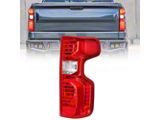 OE Style Tail Light; Chrome Housing; Red Lens; Passenger Side (20-23 Silverado 2500 HD w/ Factory Halogen Tail Lights)