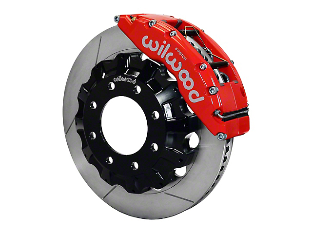 Wilwood TC6R Front Big Brake Kit with 16-Inch Slotted Rotors; Red Calipers (07-10 Sierra 2500 HD)