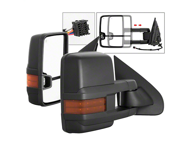 G2 Powered Heated Telescoping Mirrors with Amber LED Turn Signals (14-16 Silverado 2500 HD)