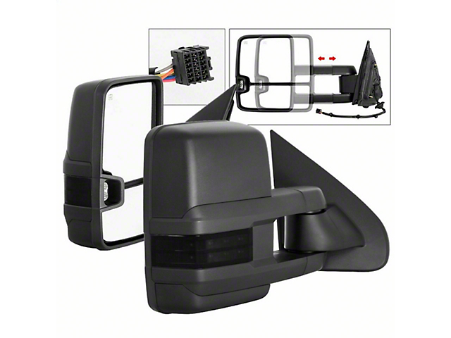 G2 Powered Heated Telescoping Mirrors with Smoked LED Turn Signals (14-16 Silverado 2500 HD)