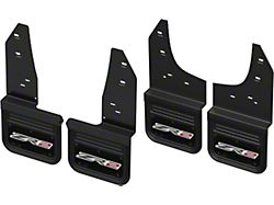 Black Wrap No-Drill Mud Flaps with ZR2 Logo; Front and Rear (24-26 Silverado 2500HD ZR2)
