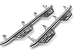 N-Fab Cab Length Podium Nerf Side Step Bars; Polished Stainless (17-19 Silverado 2500 HD Crew Cab)