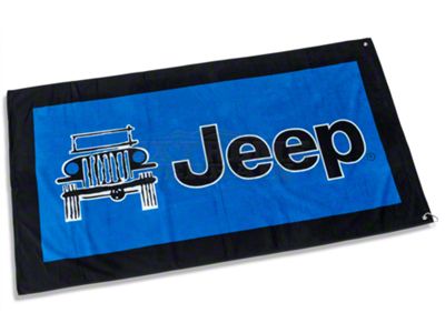 Towel2Go Seat Cover with Jeep and Grille Logo; Blue (Universal; Some Adaptation May Be Required)