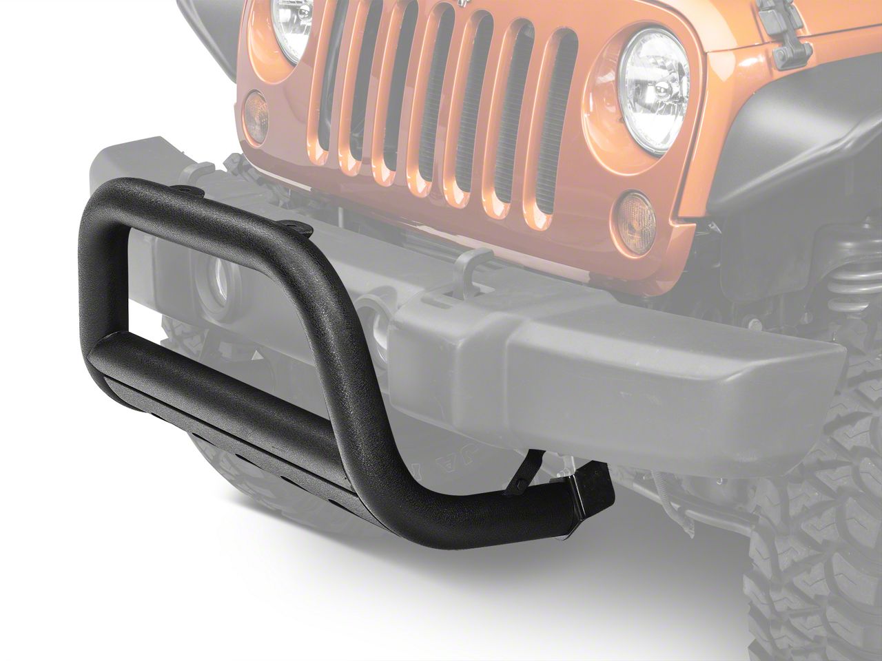 Barricade Jeep Wrangler 3-Inch Bull Bar with Skid Plate; Textured Black ...