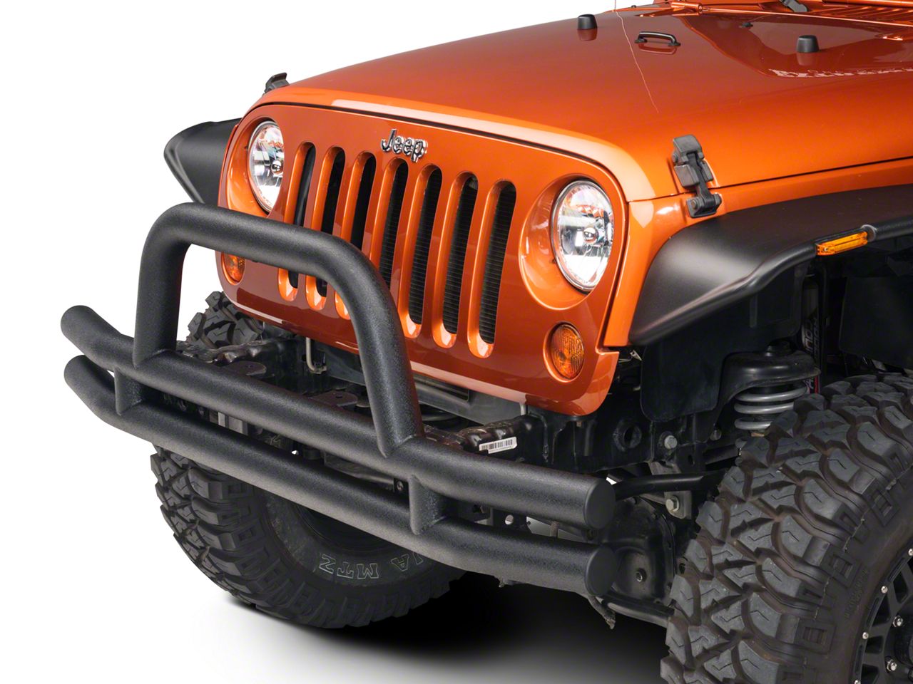 Barricade Jeep Wrangler Tubular Front Bumper - Textured Black J100167 