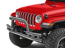 Barricade Tubular Front Bumper with Winch Cutout; Textured Black (18-23 Jeep Wrangler JL)