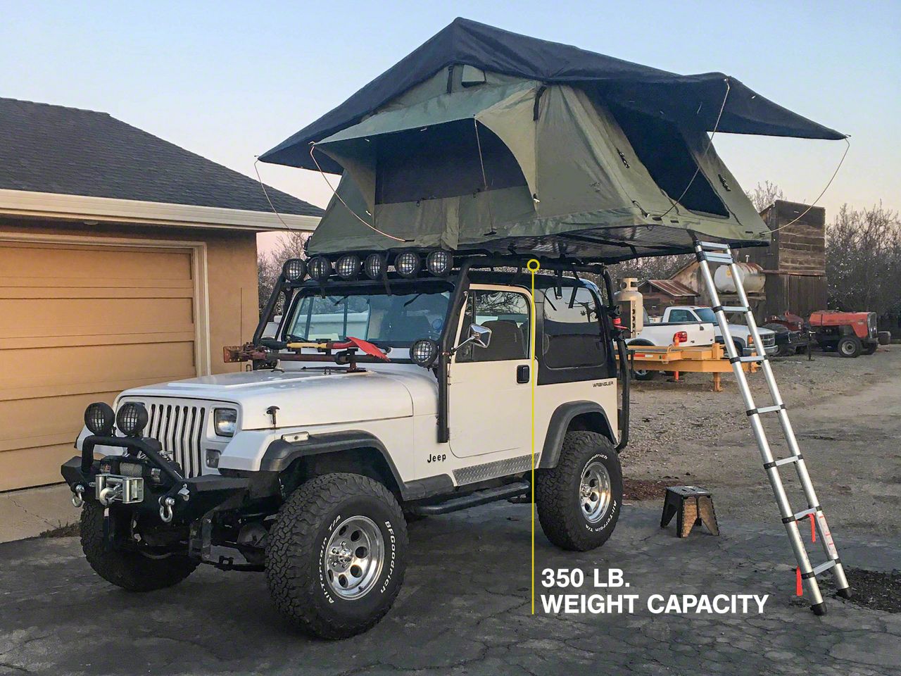 Barricade Roof Rack; Textured Black (87-95 Jeep Wrangler YJ) | Barricade