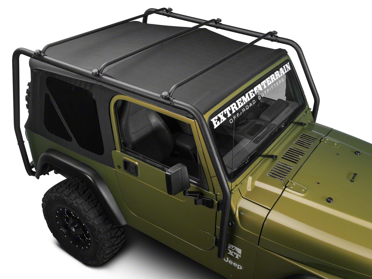 Jeep Roof Rack; Textured Black Wrangler Barricade J100172 TJ