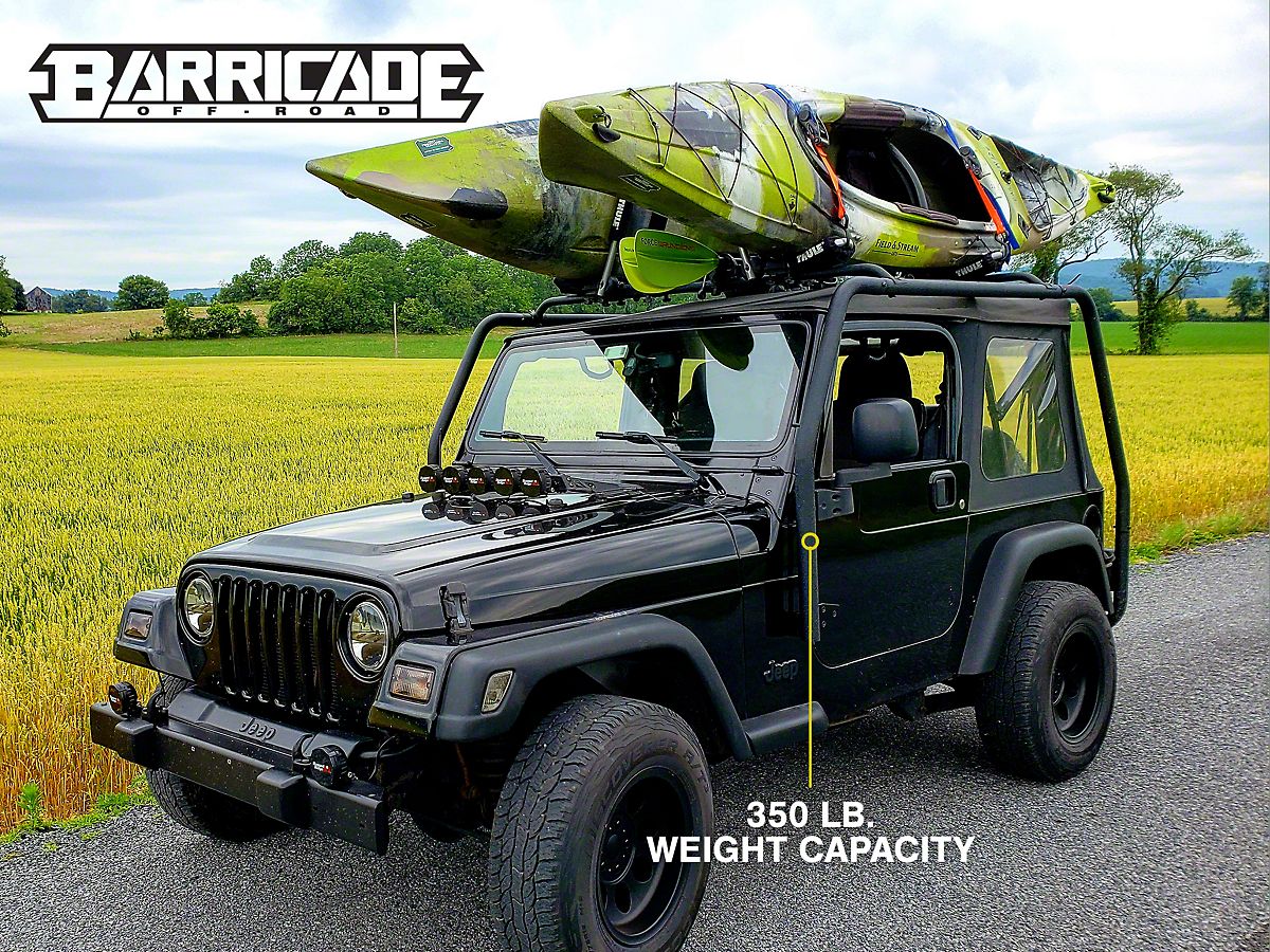 Barricade Roof Rack Textured Black 97 06 Jeep Wrangler Tj Excluding Unlimited