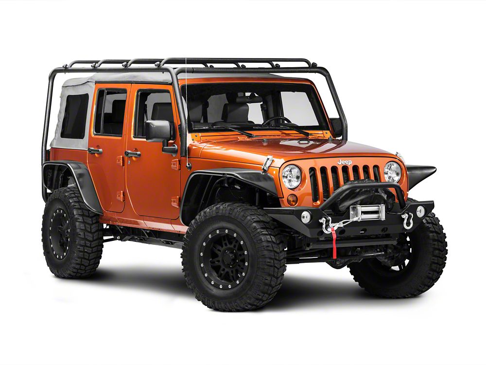 Barricade Roof Rack; Textured Black (07-18 Jeep Wrangler JK 4-Door) –  Barricade Offroad