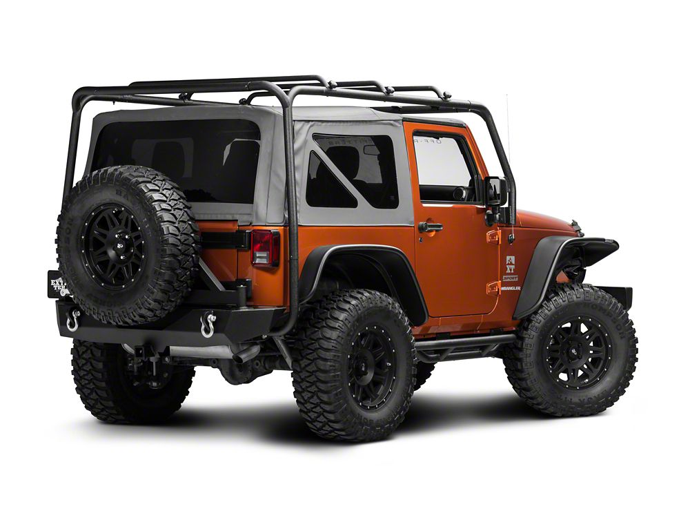 Barricade Roof Rack; Textured Black (07-18 Jeep Wrangler JK 2-Door) –  Barricade Offroad