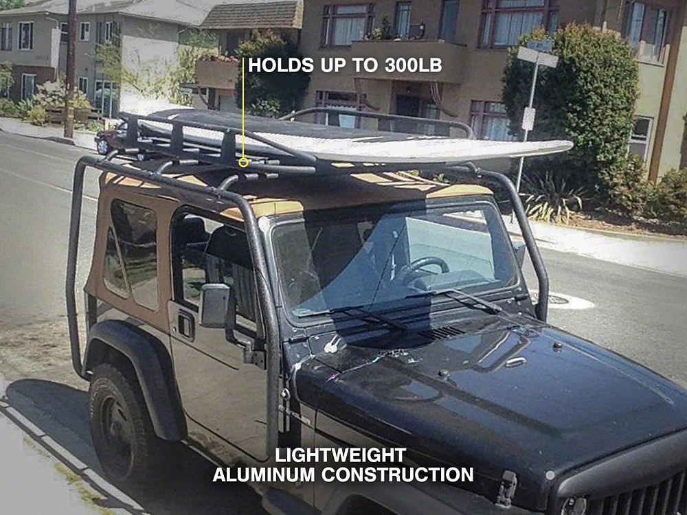 Barricade Roof Rack Basket Textured Black Universal Some Adaptation May Be Required