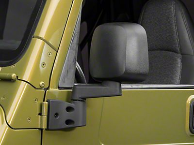 OPR Jeep Wrangler Left Side Replacement Mirror - Black J100195 (03-06 Jeep  Wrangler TJ)
