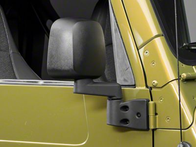 OPR Side Mirror; Passenger Side; Black (03-06 Jeep Wrangler TJ)
