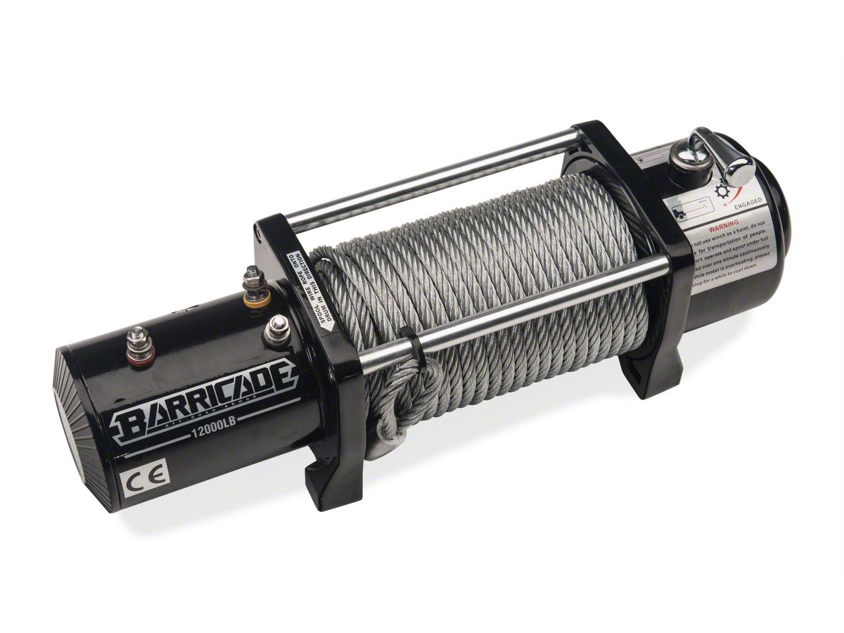 Barricade Jeep Wrangler 12,000 lb. Winch J100205 (Universal; Some  Adaptation May Be Required) - Free Shipping