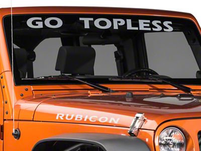 SEC10 Go Topless Windshield Banner; Silver (20-24 Jeep Gladiator JT)