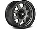 Fuel Wheels Trophy Matte Anthracite with Black Ring Wheel; 17x8.5 (97-06 Jeep Wrangler TJ)