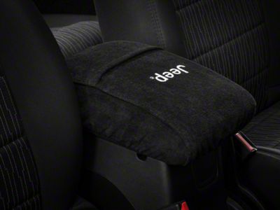 Console Cover with Jeep Logo; Black (07-10 Jeep Wrangler JK)