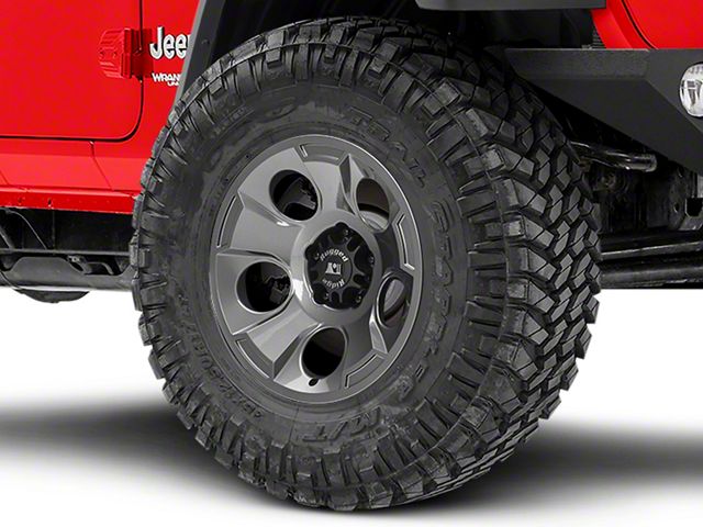 Rugged Ridge Drakon Gunmetal Gray Wheel; 17x9 (18-24 Jeep Wrangler JL)