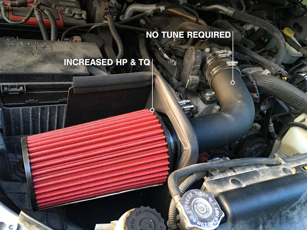 RedRock Cold Air Intake; Black Wrinkle (0711 3.8L Jeep Wrangler JK