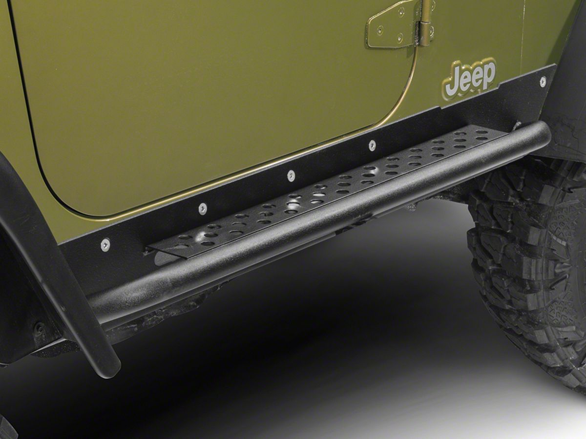 Barricade Jeep Wrangler Rocker Guards with Steps J100294 (97-06 Jeep  Wrangler TJ, Excluding Unlimited) - Free Shipping