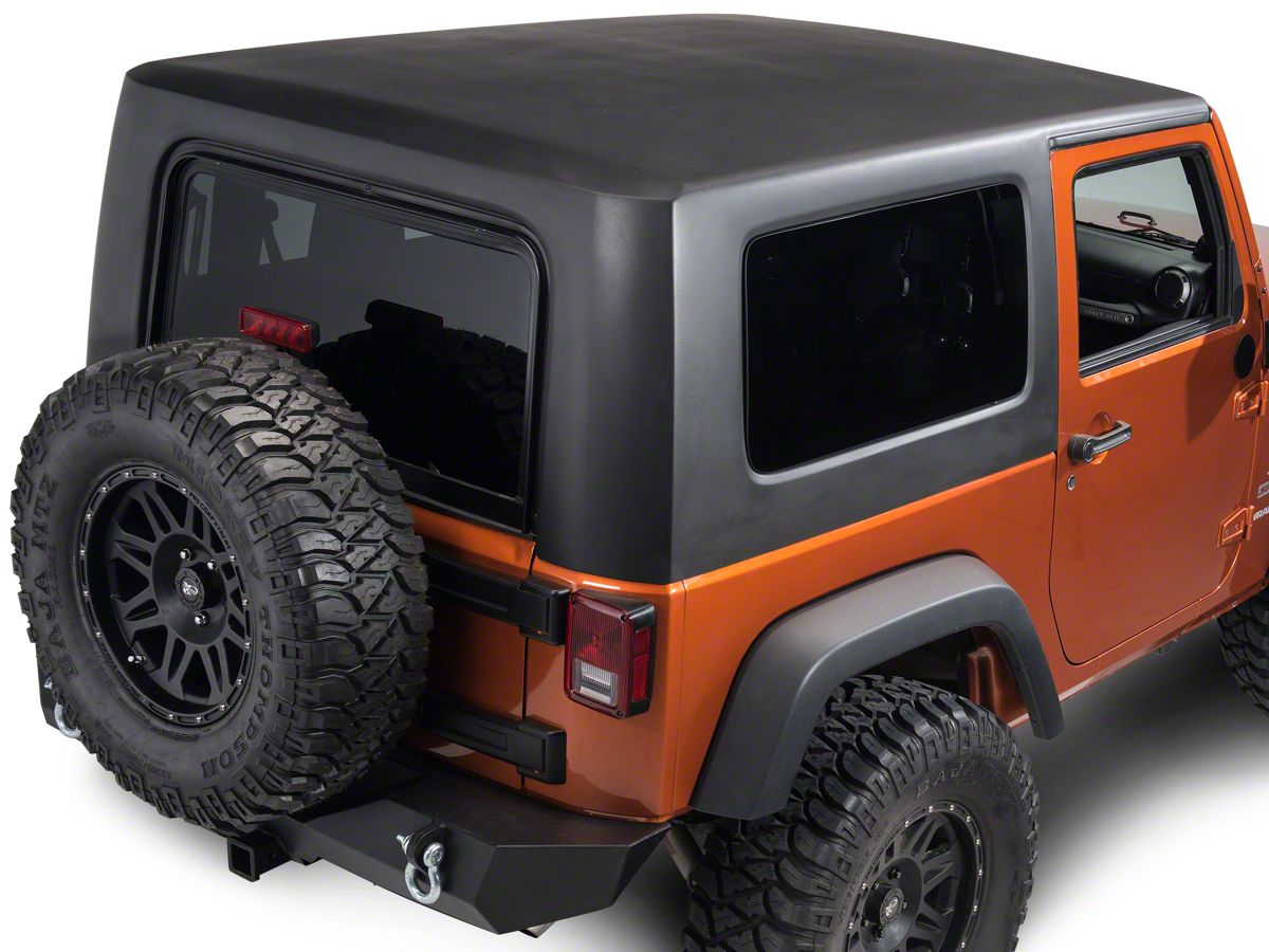 One Piece Hardtop Black 07 18 Jeep Wrangler Jk 2 Door