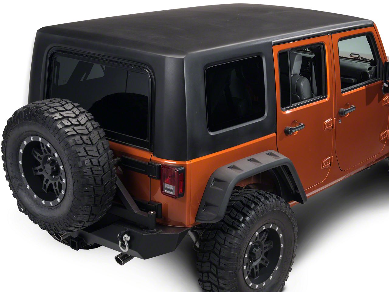 Jeep Wrangler Two-Piece Hard Top; Black (07-18 Jeep Wrangler JK 4-Door) -  Free Shipping