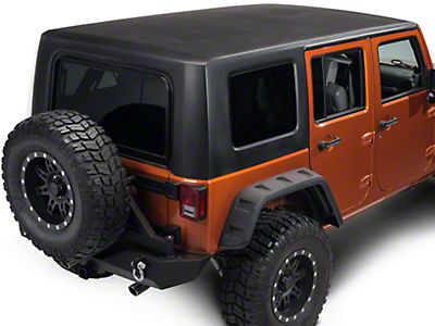 Jeep Wrangler Two-Piece Slant Hard Top; Black (07-18 Jeep Wrangler JK 4-Door)  - Free Shipping