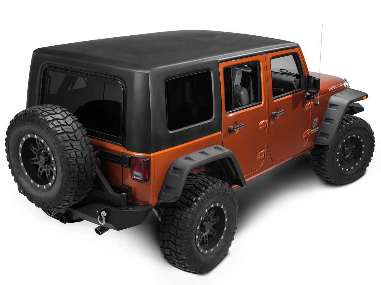 Jeep Wrangler Two-Piece Hard Top; Black (07-18 Jeep Wrangler JK 4-Door) -  Free Shipping