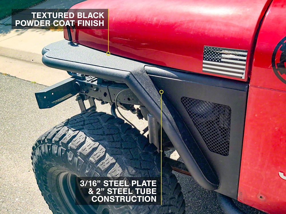 Barricade Front Fenders with Flare (8795 Jeep Wrangler YJ) Barricade