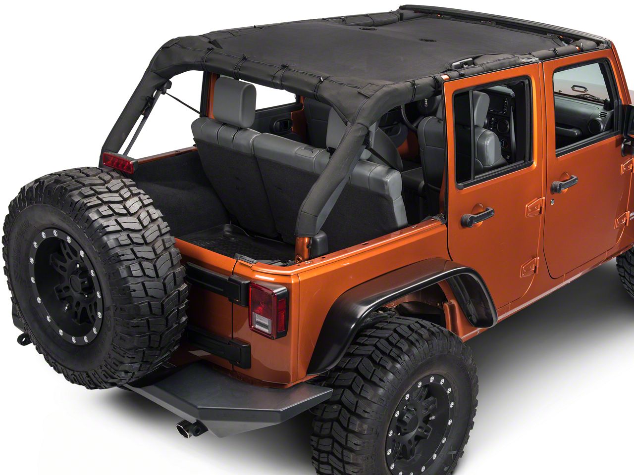 Rugged Ridge Jeep Wrangler Full-Length Eclipse Sun Shade; Black 13579.05  (07-18 Jeep Wrangler JK 4-Door) - Free Shipping