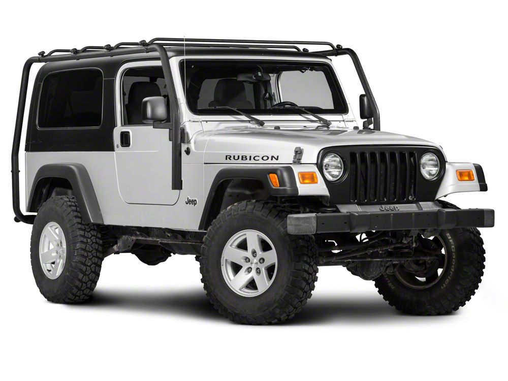 Barricade Roof Rack Textured Black 04 06 Jeep Wrangler TJ Unlimited