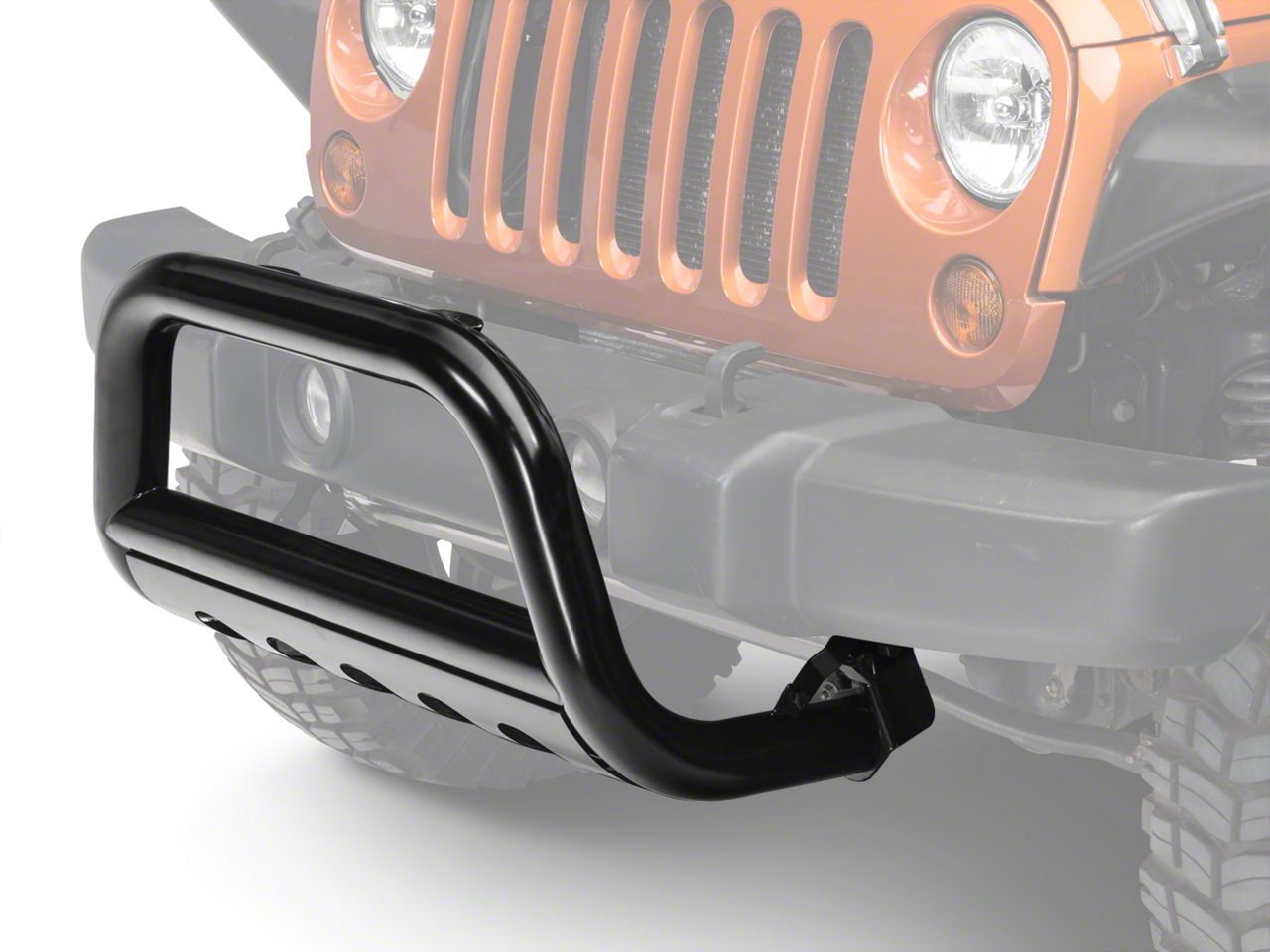 Barricade Jeep Wrangler 3 in. Bull Bar w/ Skid Plate - Gloss Black ...