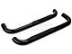 RedRock 3-Inch Round Side Step Bars; Semi-Gloss Black (87-06 Jeep Wrangler YJ & TJ, Excluding Unlimited)