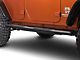 RedRock 4-Inch Oval Straight Side Step Bars; Textured Black (07-18 Jeep Wrangler JK 4-Door)