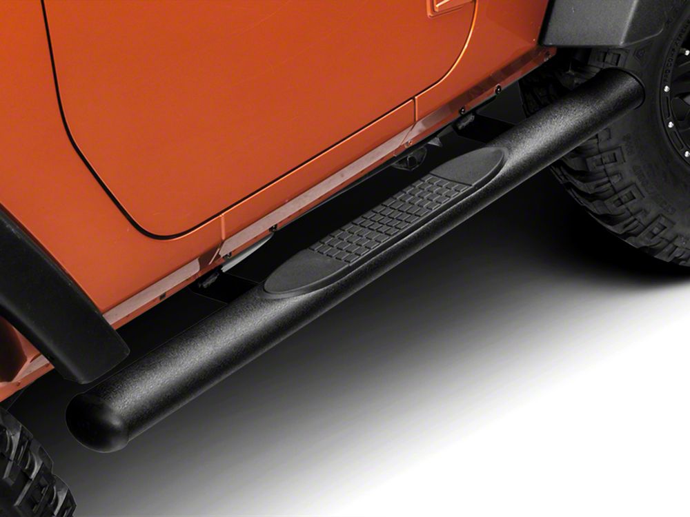RedRock HD Rocker Steps; Textured Black (07-18 Jeep Wrangler